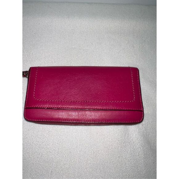 Vintage Pink Coach Wristlet Billfold Wallet OS - Picture 3 of 7
